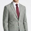 Man wearing Gurteen Monza Jacket 8955-830 grey check Guabello blazer with white shirt and tie