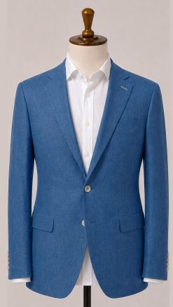 The Viago linen jacket in blue by Gurteen at CountryClubuk – effortless new season summer tailoring