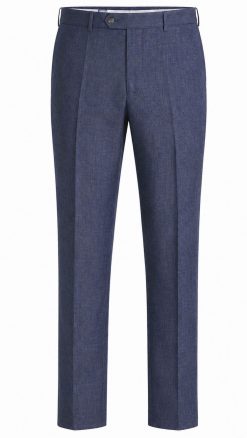 Gurteen navy linen trousers from the Viago suit at CountryClubuk