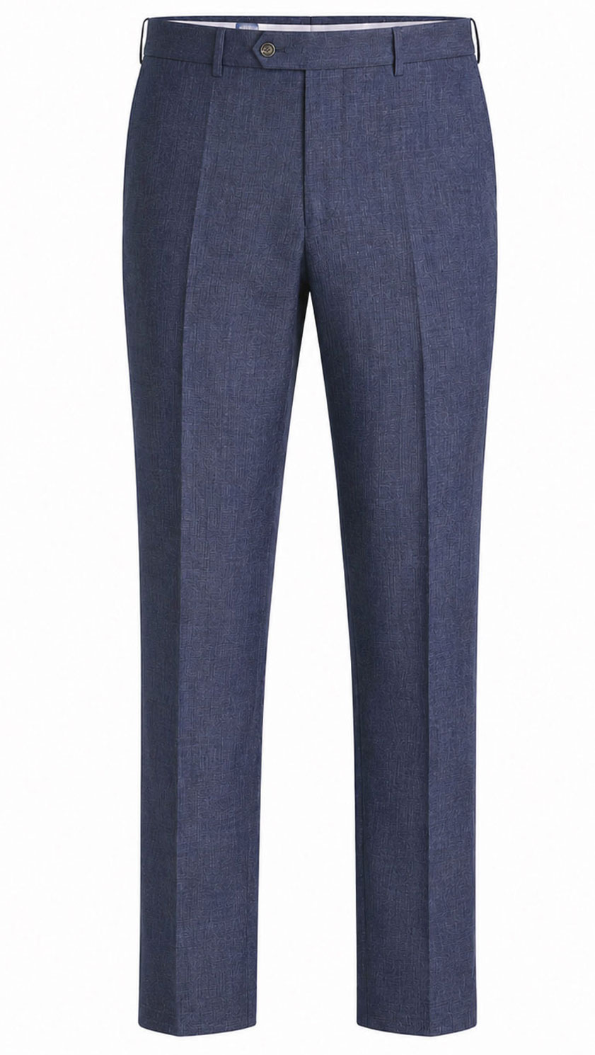 Gurteen navy linen trousers from the Viago suit at CountryClubuk