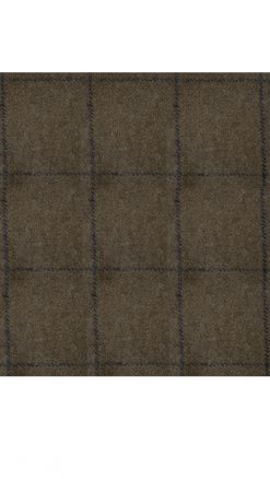Taupe Brown and Navy Check pure wool cloth for the Gurteen Cobham jacket