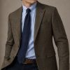 Gurteen Cobham pure wool jacket in Taupe Brown & Navy Check