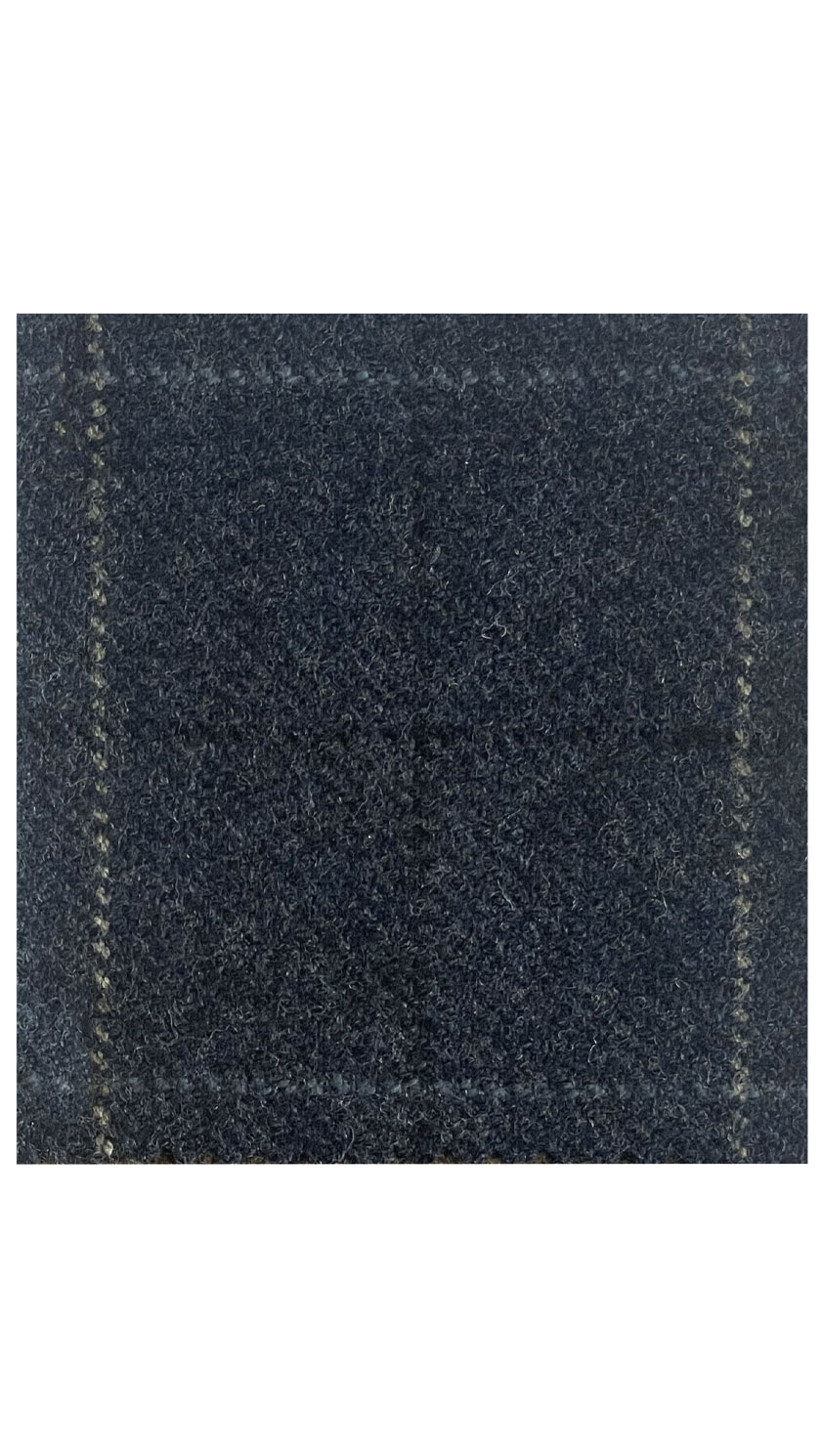 Blue Check pure wool tweed cloth for the Gurteen Cobham jacket