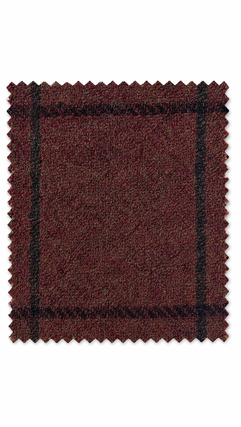 Cranberry Check pure wool cloth for the Gurteen Oakham jacket