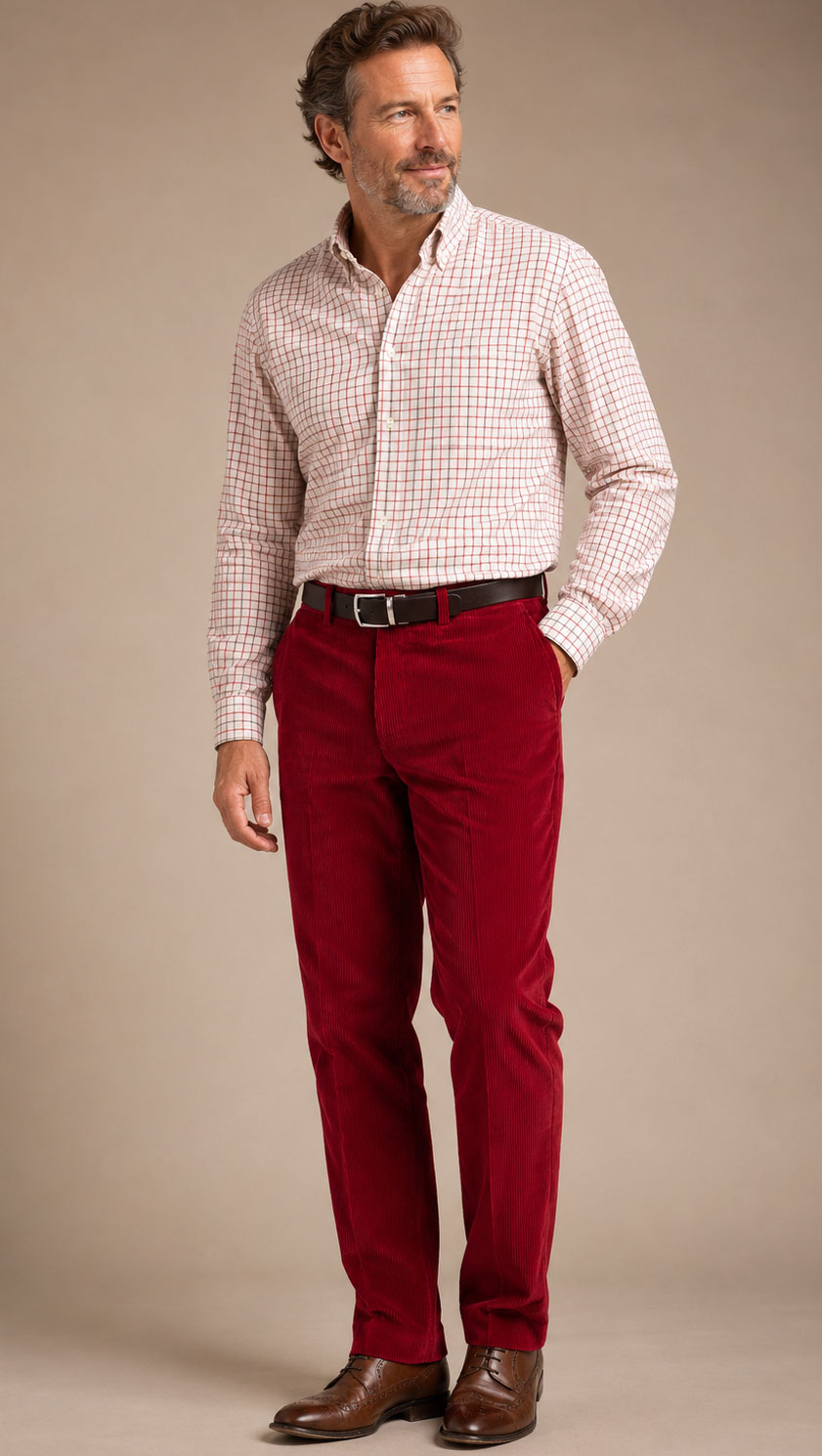 CountryClubuk Pytchley pure cotton cords in Poppy